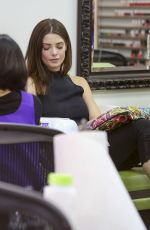 ASHLEY GREENE at a Nail Salon in Los Angeles 09/11/2019
