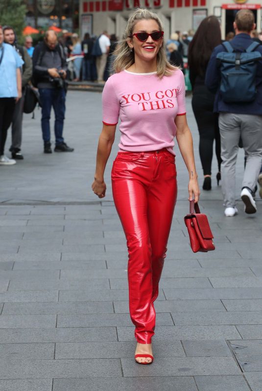 ASHLEY ROBERTS Arrives at Heart Radio in London 09/03/2019