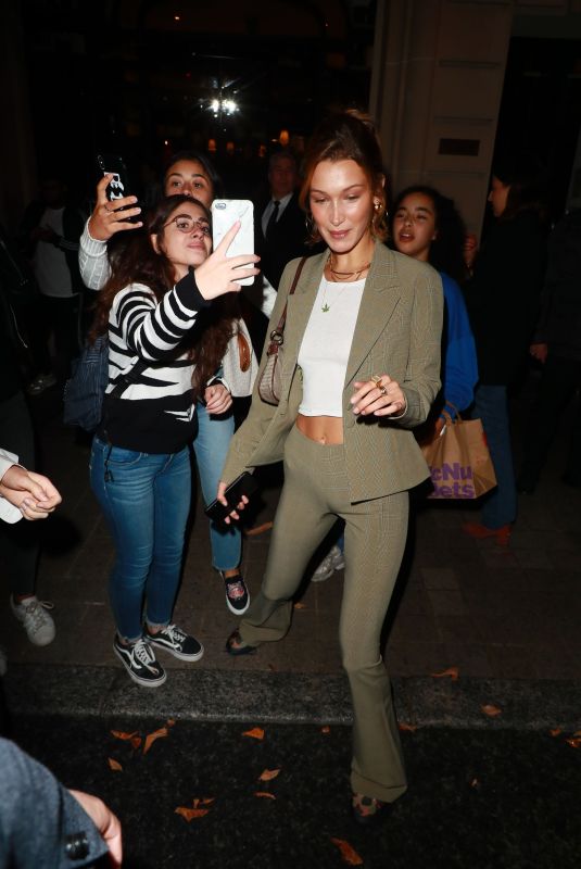 BELLA HADID Leaves Royal Monceau Hotel in Paris 09/23/2019