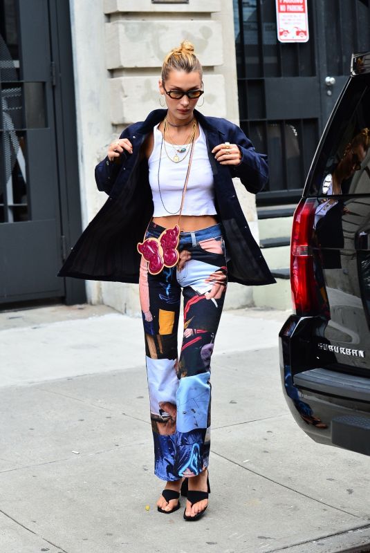 BELLA HADID Out and About in New York 09/08/2019
