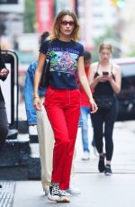 BELLA HADID Out in New York 09/12/2019