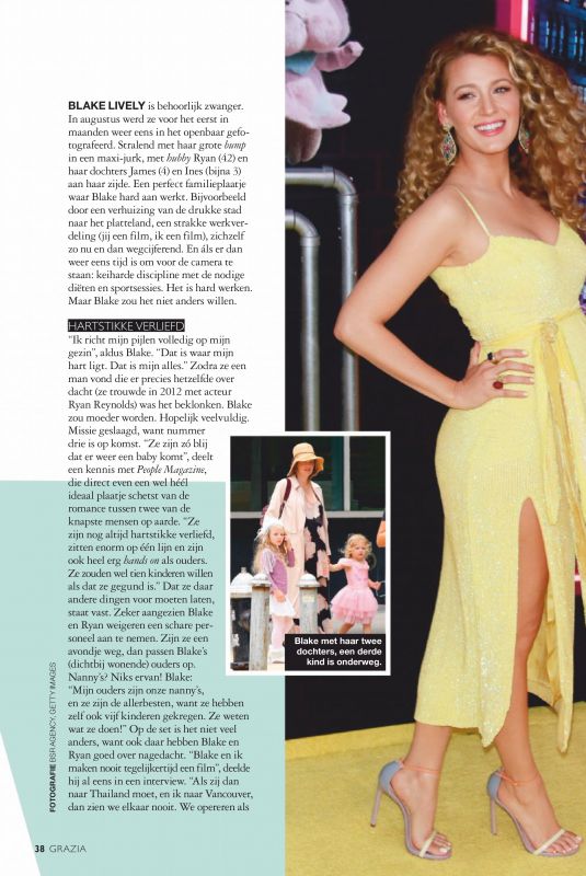 BLAKE LIVELY in Grazia Magazine, Netherlands August 2019