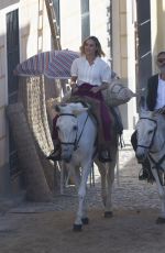 BRIE LARSON on the Set of New Nespresso Commercial in Madrid 09/25/2019