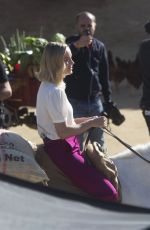 BRIE LARSON on the Set of New Nespresso Commercial in Madrid 09/25/2019