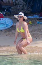 BRITNEY SPEARS in a Yellow Bikini at a Beach in Hawaii 09/10/2019
