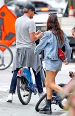 CAMILA MORRONE and Leonardo Dicaprio Riding Bikes Out in New York09/26/2019