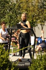 CAMILLE KOSTEK Leading a Workout in Boston 09/15/2019