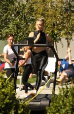 CAMILLE KOSTEK Leading a Workout in Boston 09/15/2019