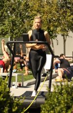 CAMILLE KOSTEK Leading a Workout in Boston 09/15/2019