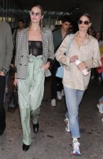 CANDICE SWANEPOEL and DOUTZEN KROES Leaves Max Mara Show at MFW in Milan 09/18/2019