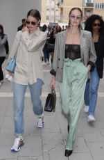 CANDICE SWANEPOEL and DOUTZEN KROES Leaves Max Mara Show at MFW in Milan 09/18/2019
