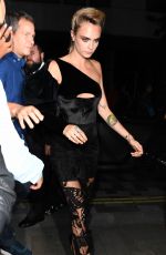 CARA DELEVINGNE Arrives at Her Hotel in London 08/29/2019