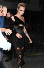 CARA DELEVINGNE Arrives at Her Hotel in London 08/29/2019