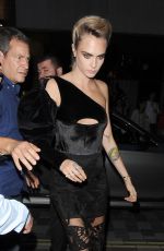 CARA DELEVINGNE Arrives at Her Hotel in London 08/29/2019