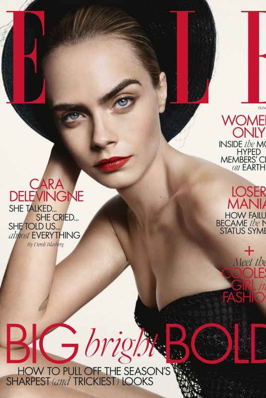 CARA DELEVINGNE in Elle Magazine, UK October 2019