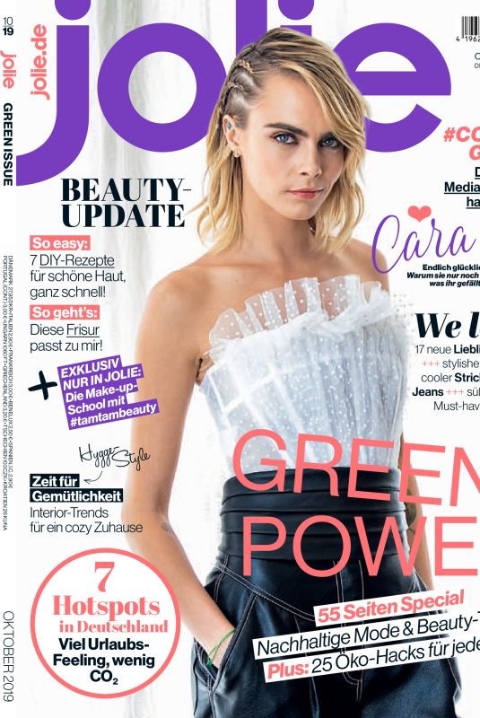 CARA DELEVINGNE in Jolie Magazine, September 2019