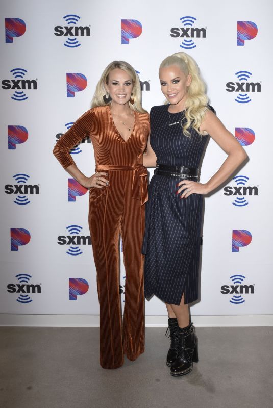 CARRIE UNDERWOOD and JENNY MCCARTHY at SiriusXM