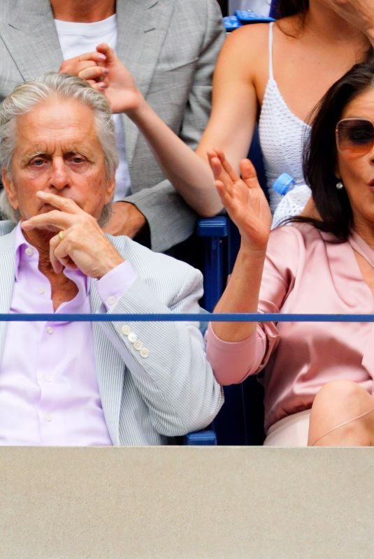 CATHERINE ZETA JONES and Michael Douuglas at US Open 2019 Men’s Finals in New York 09/08/2019
