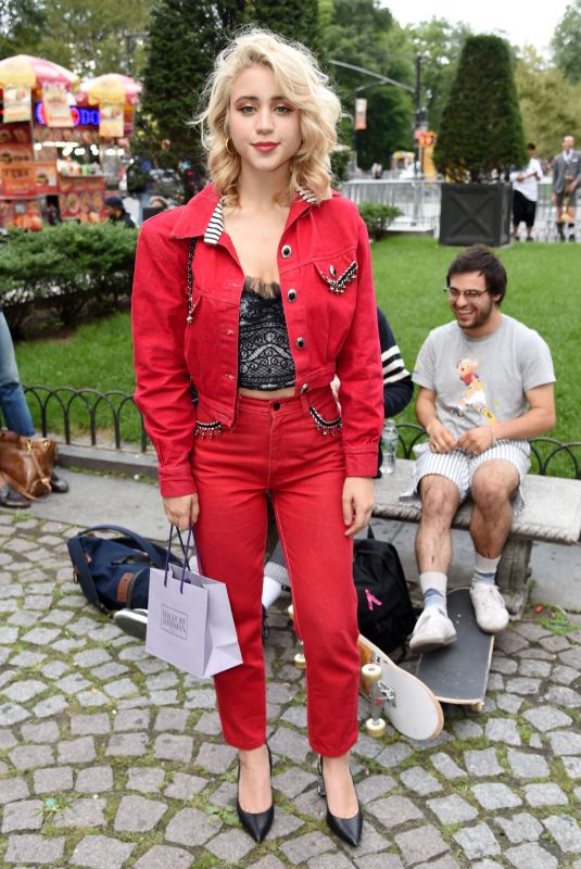 CAYLEE COWAN at Thom Browne The Officepeople Performance Installation at New York Fashion Week 09/07/2019