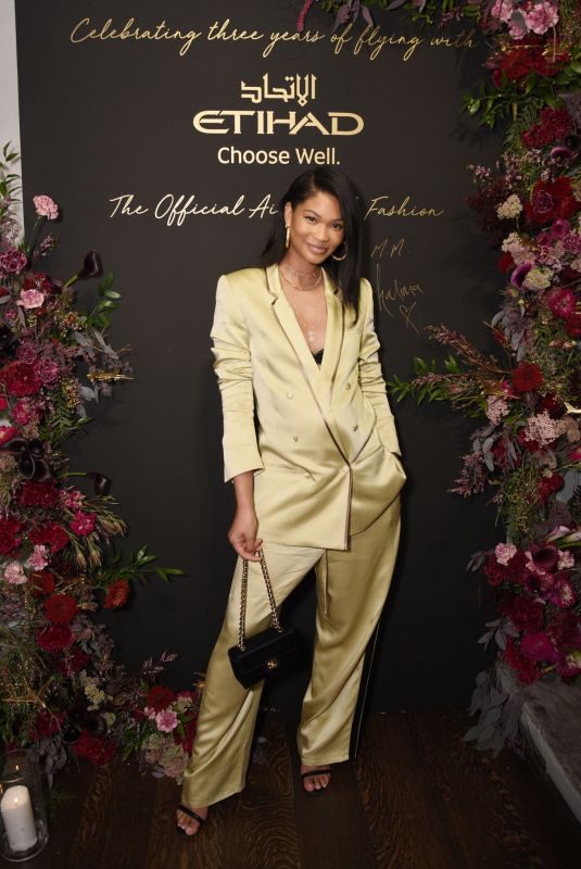 CHANEL IMAN at Etihad Airways Cocktail Party at NYFW in New York 09/10/2019