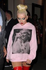 CHRISTINA AGUILERA Leaves Royal Opera House in London 09/15/2019