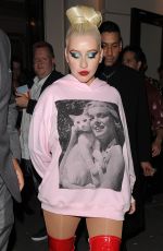 CHRISTINA AGUILERA Leaves Royal Opera House in London 09/15/2019