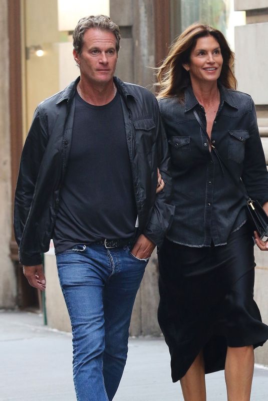 CINDY CRAWFORD and Rande Gerber Out for Dinner in New York 09/02/2019