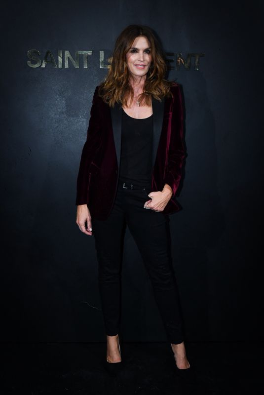 CINDY CRAWFORD at Saint Laurent Womenswear Fasion Show at PFW in Paris 09/24/2019