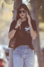 DAKOTA JOHNSON at a Hair Salon in Los Angeles 09/17/2019