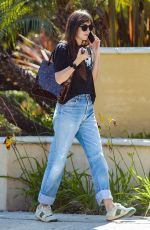 DAKOTA JOHNSON at a Hair Salon in Los Angeles 09/17/2019