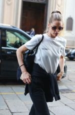 DOUTZEN KROES Arrives at Armani Hotel in Milan 09/21/2019