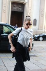 DOUTZEN KROES Arrives at Armani Hotel in Milan 09/21/2019