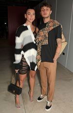 DUA LIPA and Anwar Hadid at Burberry Show at London Fashion Week 09/19/2019