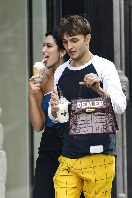 DUA LIPA and Anwar Hadid Out for Ice Cream in New York 09/10/2019