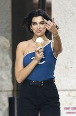 DUA LIPA and Anwar Hadid Out for Ice Cream in New York 09/10/2019
