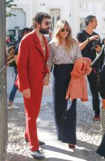 ELIZABETH OLSEN and Robbie Arnett Out at Milan Fashion Week 09/21/2019