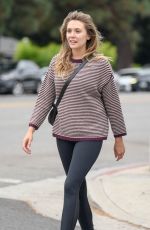 ELIZABETH OLSEN at a Yoga Class in Los Angeles 09/27/2019