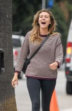 ELIZABETH OLSEN at a Yoga Class in Los Angeles 09/27/2019