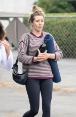 ELIZABETH OLSEN at a Yoga Class in Los Angeles 09/27/2019