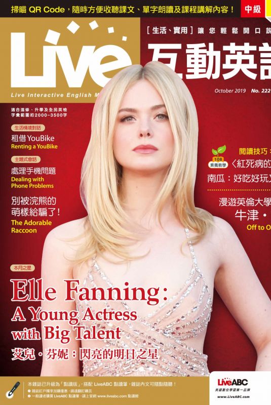 ELLE FANNING in Live Magazine, October 2019