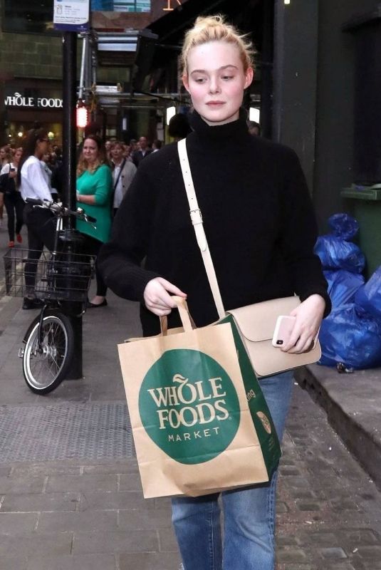 ELLE FANNING Out and About in London 09/11/2019