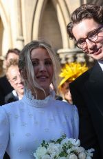 ELLIE GOULDING and Caspar Jopling at Their Wedding in York 08/31/2019