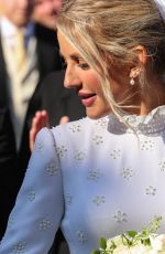 ELLIE GOULDING and Caspar Jopling at Their Wedding in York 08/31/2019