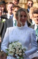 ELLIE GOULDING and Caspar Jopling at Their Wedding in York 08/31/2019
