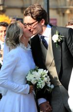 ELLIE GOULDING and Caspar Jopling at Their Wedding in York 08/31/2019