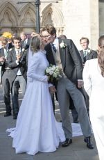 ELLIE GOULDING and Caspar Jopling at Their Wedding in York 08/31/2019