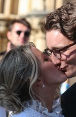 ELLIE GOULDING and Caspar Jopling at Their Wedding in York 08/31/2019