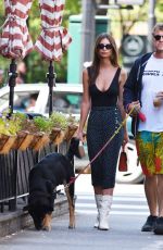 EMILY RATAJKOWSKI and Sebastian Bear-McClard Out with Their Dog in New York 09/21/2019