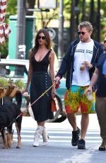 EMILY RATAJKOWSKI and Sebastian Bear-McClard Out with Their Dog in New York 09/21/2019