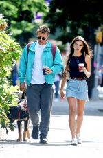 EMILY RATAJKOWSKI in Denim Skirt Out in New York 09/13/2019